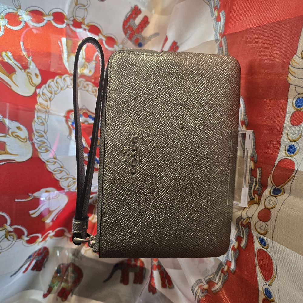 Coach Metallic Wristlet